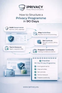 How to structure a privacy programme in 90 days — a GDPR guide for DPOs and privacy governance